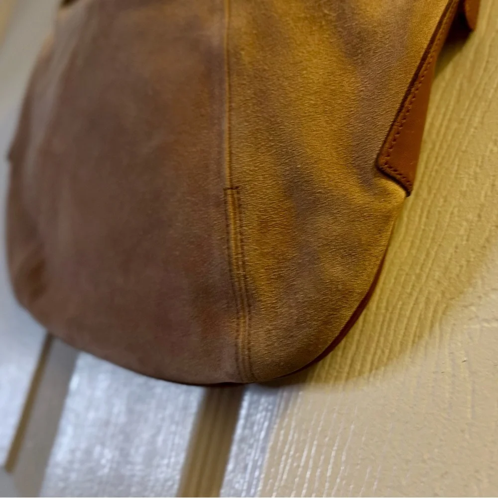 RARE Coach Vintage Blush Pink Suede Hobo Bag - Picture 7 of 12